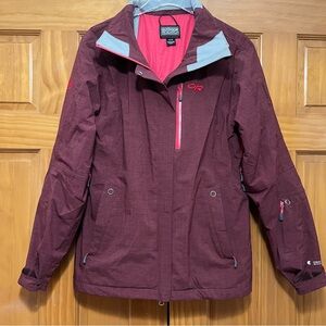 Outdoor Research Women's Ski Jacket - Burgundy and Gray